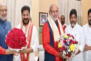 గవర్నర్‌‌తో సీఎం రేవంత్ రెడ్డి భేటీ.. తెలంగాణ అవతరణ వేడుకలకు ఆహ్వానం